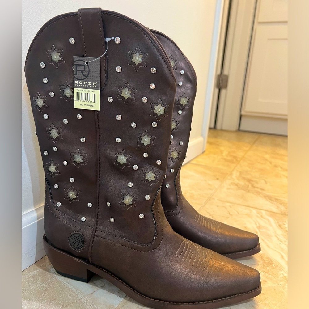 WOMENS BROWN COWBOY BOOTS